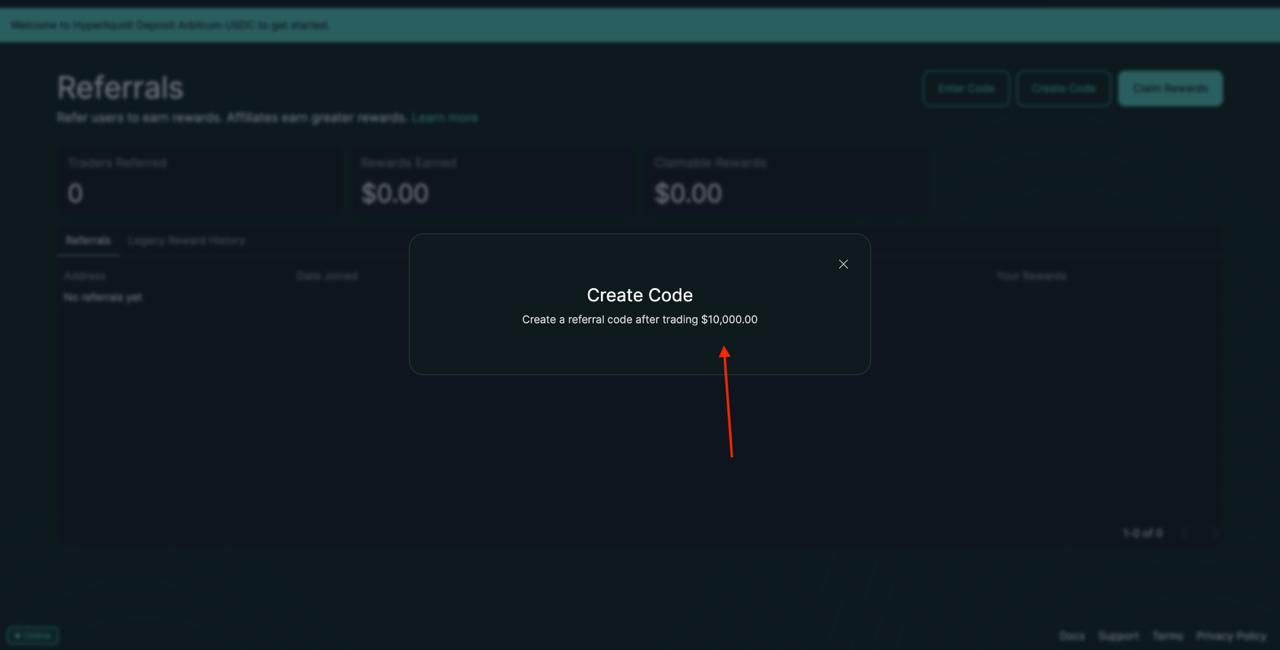Reach $10,000 in trading volume